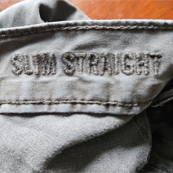 American Eagle Outfitters AEO Slim Straight Gray Denim Skinny Jeans 26/28 - Picture 8 of 11